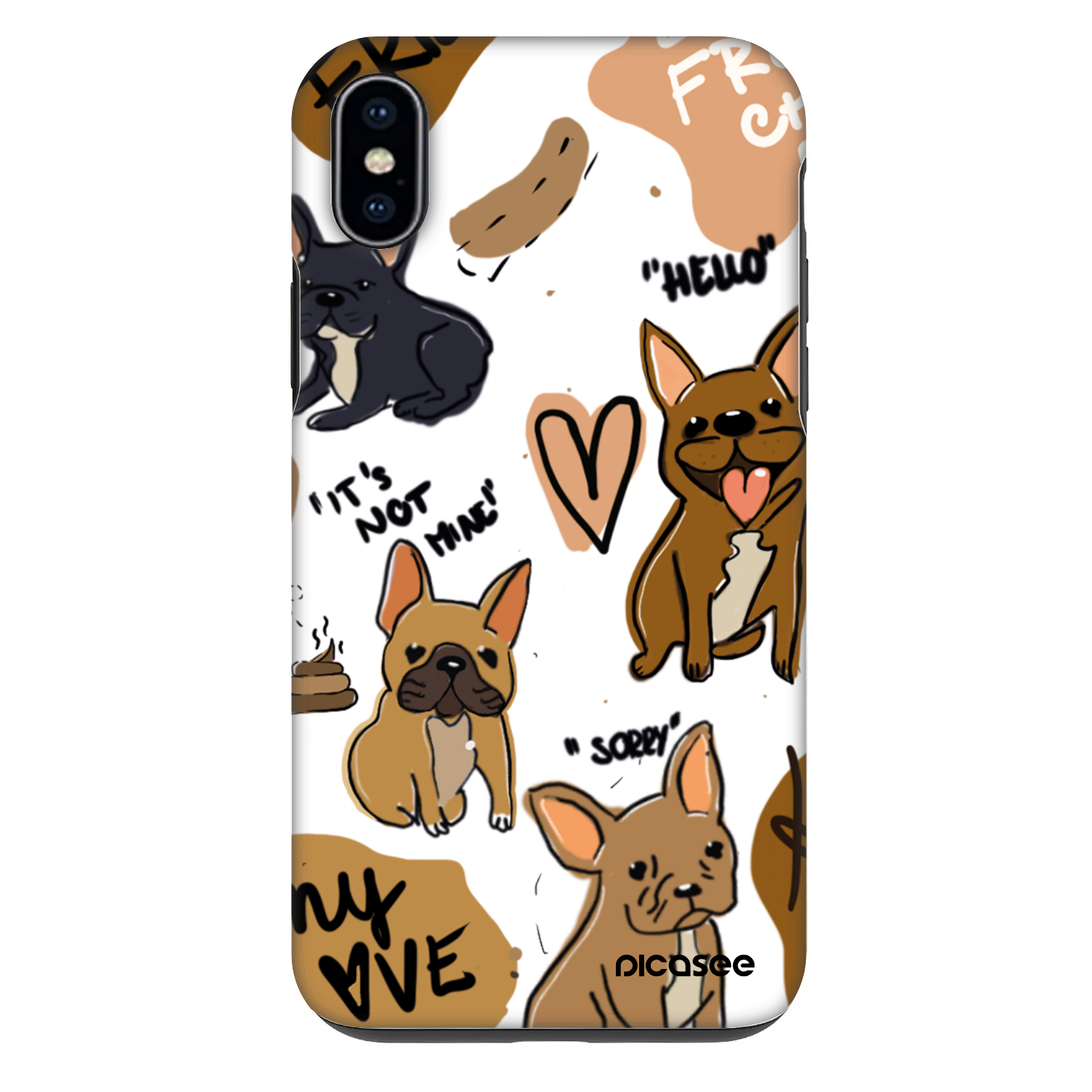 Picasee Fashion Case za Apple iPhone XS Max - Frenchies