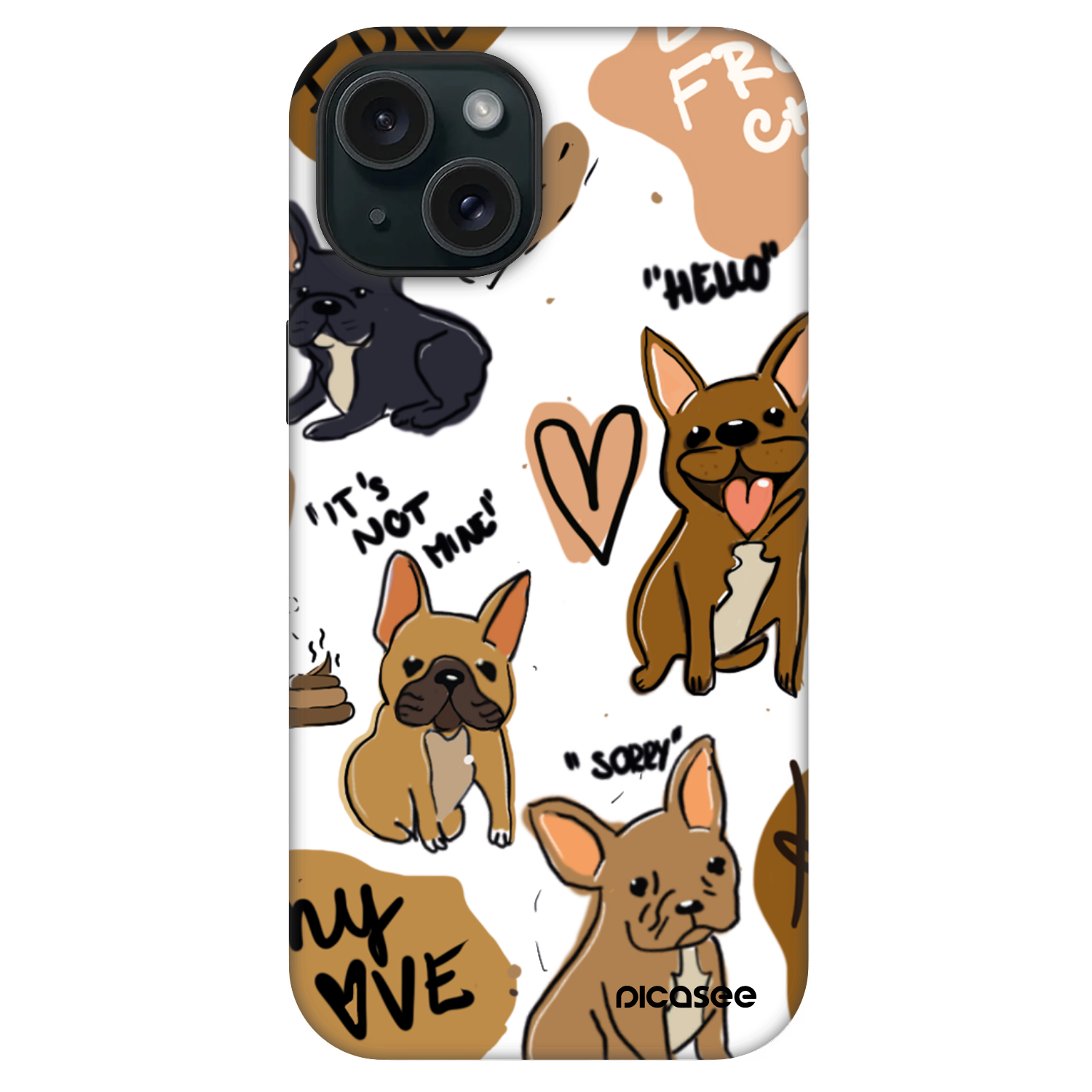 Picasee Fashion Case MagSafe za Apple iPhone 15 - Frenchies