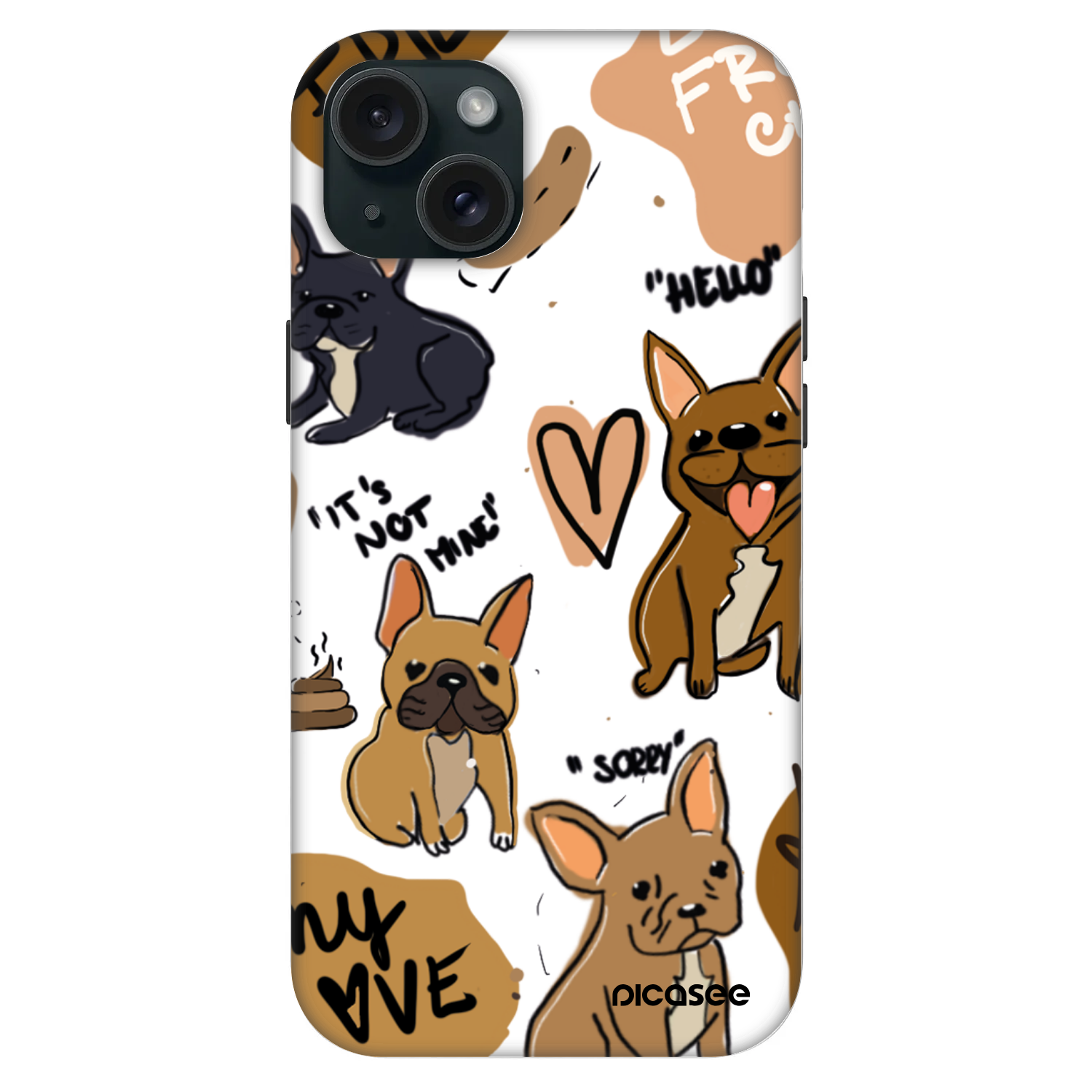 Picasee Fashion Case MagSafe za Apple iPhone 15 Plus - Frenchies