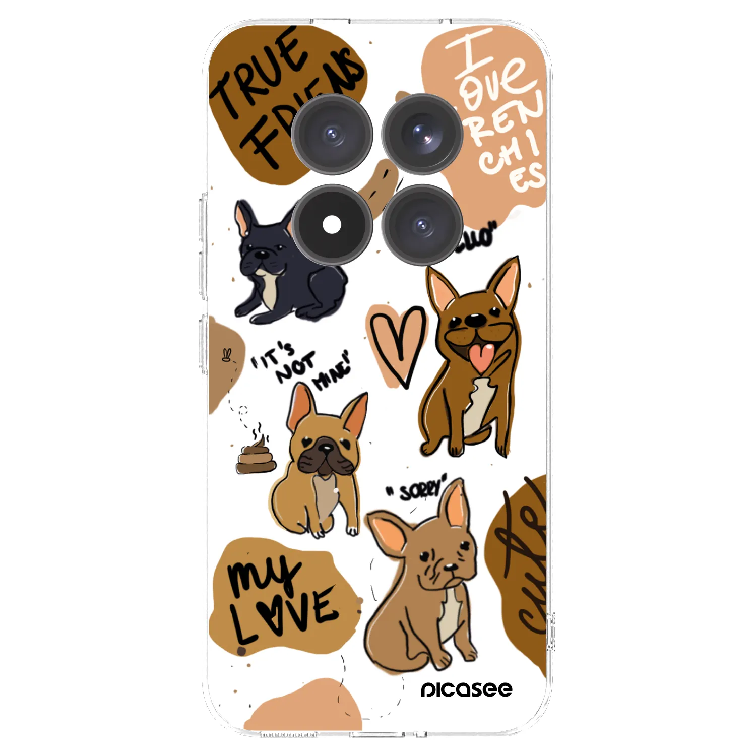 Picasee silikonski prozorni ovitek za Xiaomi Redmi Note 15 Pro+ - Frenchies