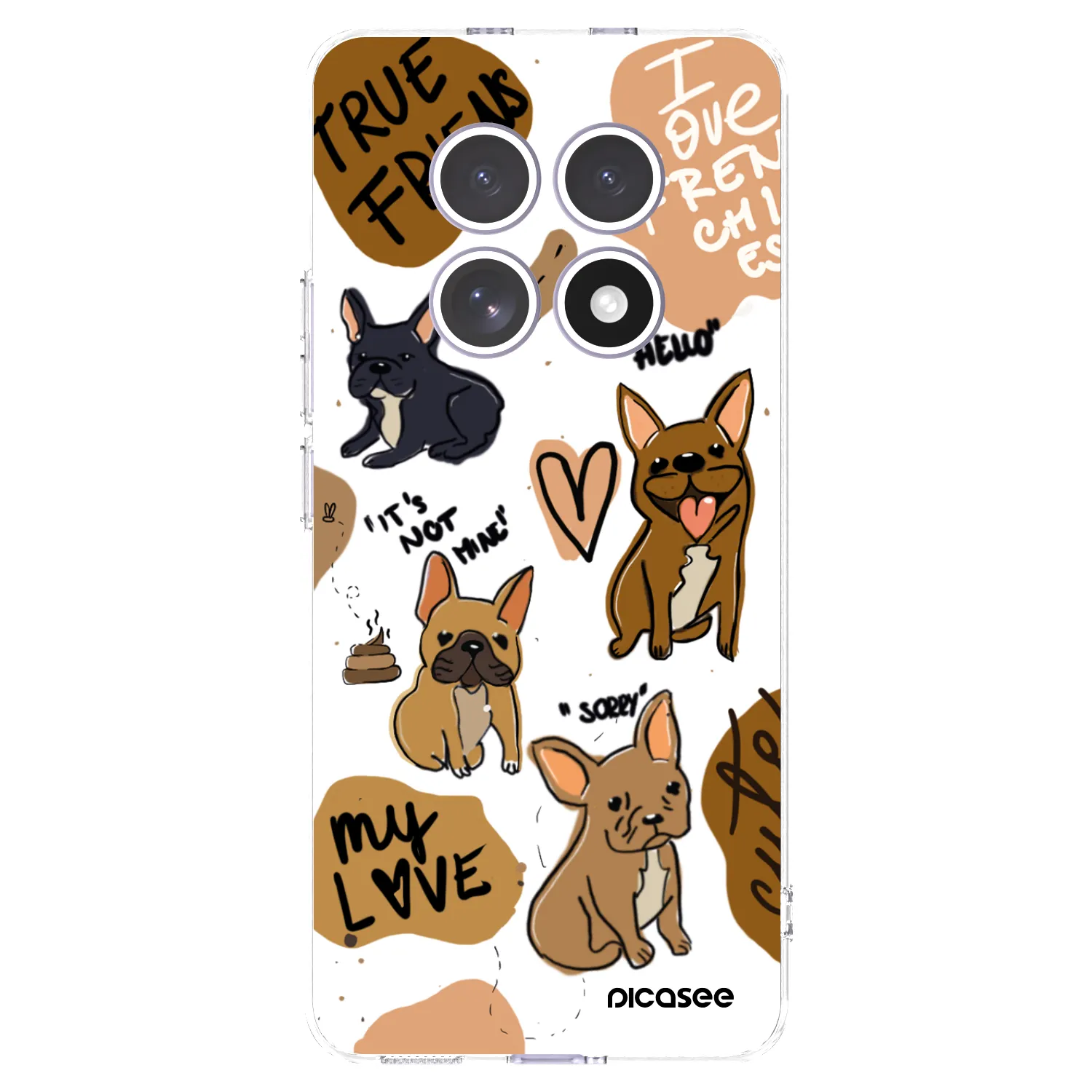 Picasee silikonski prozorni ovitek za Xiaomi Redmi Note 15 - Frenchies