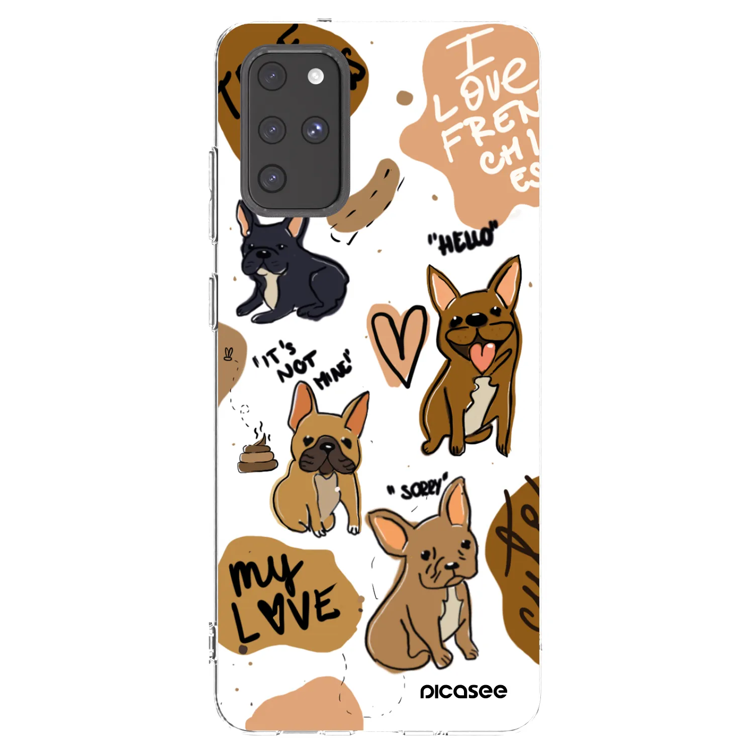 Picasee silikonski prozorni ovitek za Samsung Galaxy S20+ G985F - Frenchies