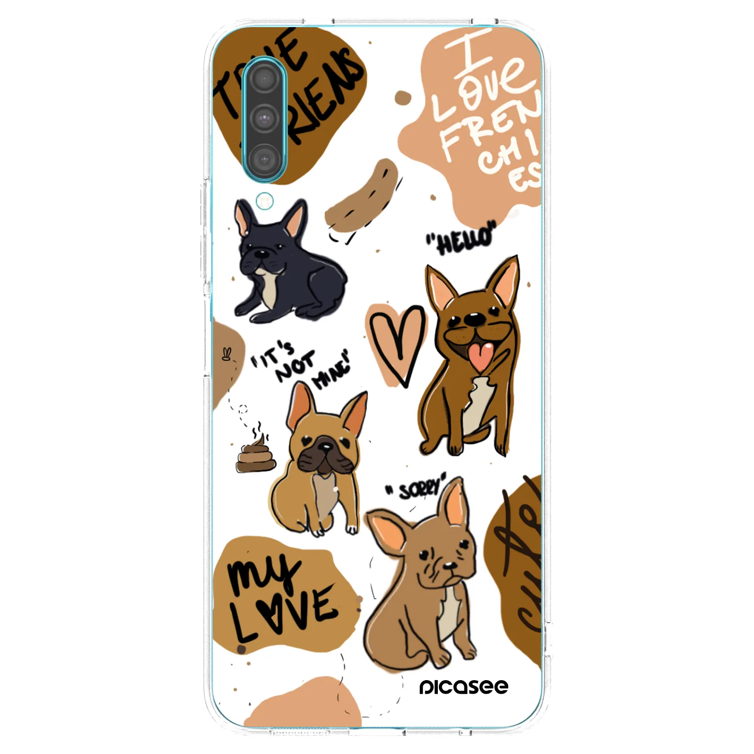 Picasee silikonski prozorni ovitek za Samsung Galaxy A30s A307F - Frenchies