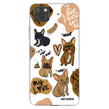 Picasee silikonski prozorni ovitek za Huawei Y5P - Frenchies