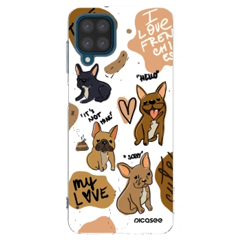 Picasee silikonski prozorni ovitek za Samsung Galaxy A12 A125F - Frenchies