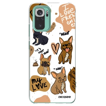 Picasee silikonski prozorni ovitek za Xiaomi Redmi Note 10 Pro - Frenchies