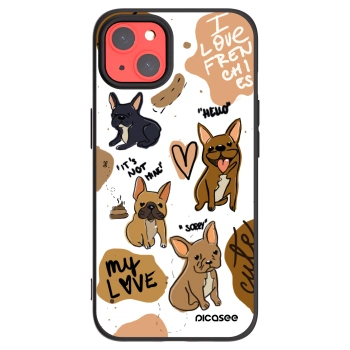 Picasee silikonski črni ovitek za Apple iPhone 13 - Frenchies