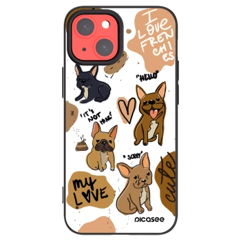 Picasee silikonski črni ovitek za Apple iPhone 13 mini - Frenchies