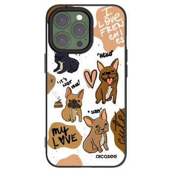 Picasee silikonski črni ovitek za Apple iPhone 13 Pro - Frenchies