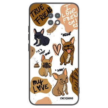 Picasee silikonski črni ovitek za Xiaomi Redmi Note 9T - Frenchies