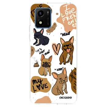 Picasee silikonski prozorni ovitek za Vivo Y01 - Frenchies