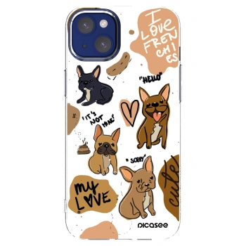 Picasee silikonski prozorni ovitek za Apple iPhone 14 Plus - Frenchies