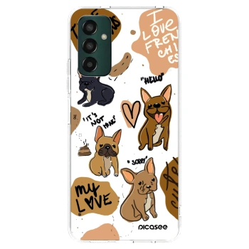 Picasee silikonski prozorni ovitek za Samsung Galaxy M13 M135F - Frenchies