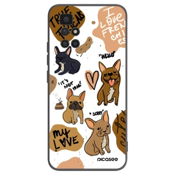 Picasee silikonski črni ovitek za Xiaomi Redmi 10 (2022) - Frenchies