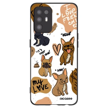 Picasee silikonski črni ovitek za OPPO A94 5G - Frenchies