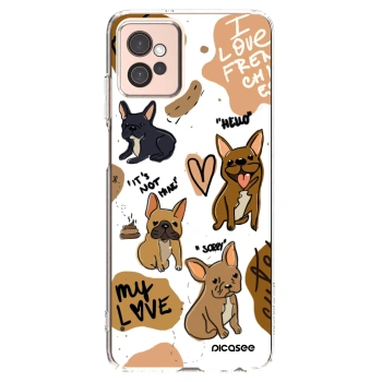 Picasee silikonski prozorni ovitek za Motorola Moto G32 - Frenchies
