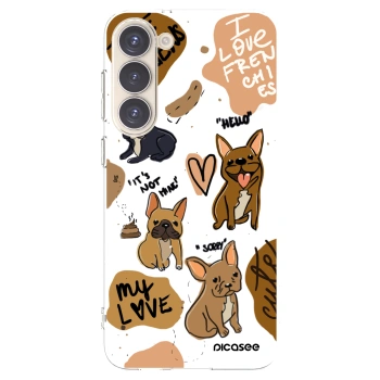 Picasee silikonski prozorni ovitek za Samsung Galaxy S23+ 5G - Frenchies