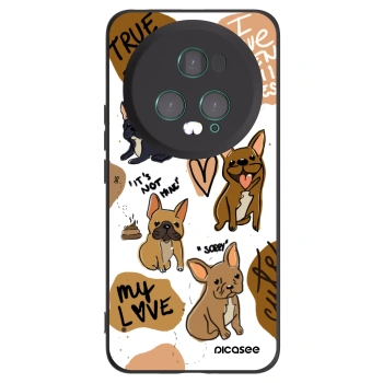 Picasee silikonski črni ovitek za Honor Magic5 Pro - Frenchies