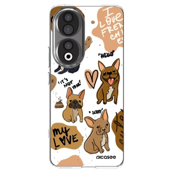 Picasee silikonski prozorni ovitek za Honor 90 5G - Frenchies
