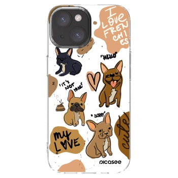Picasee silikonski prozorni ovitek za Apple iPhone 15 - Frenchies