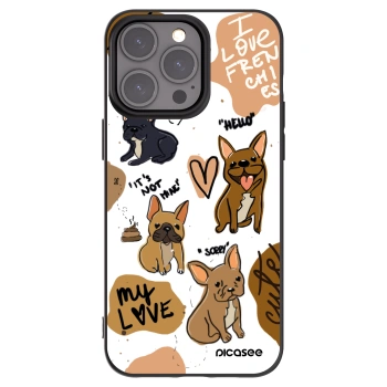 Picasee silikonski črni ovitek za Apple iPhone 15 Pro Max - Frenchies