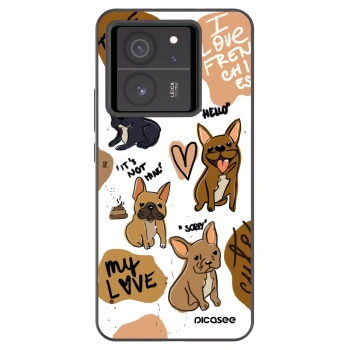 Picasee silikonski črni ovitek za Xiaomi 13T - Frenchies