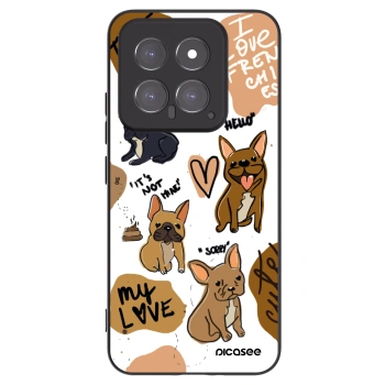 Picasee silikonski črni ovitek za Xiaomi 14 - Frenchies