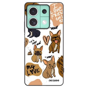 Picasee silikonski črni ovitek za Xiaomi Redmi Note 13 5G - Frenchies
