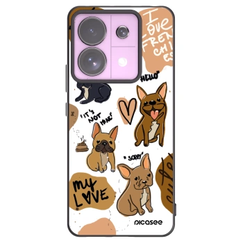 Picasee silikonski črni ovitek za Xiaomi Redmi Note 13 Pro 5G - Frenchies