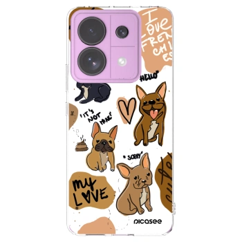 Picasee silikonski prozorni ovitek za Xiaomi Redmi Note 13 Pro 5G - Frenchies