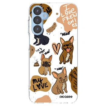 Picasee silikonski prozorni ovitek za Samsung Galaxy A15 A156B 5G - Frenchies