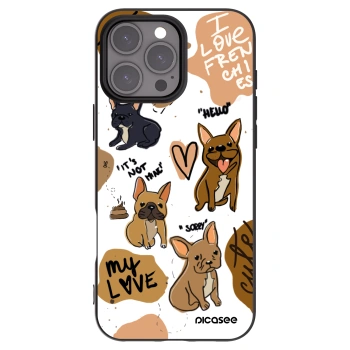 Picasee silikonski črni ovitek za Apple iPhone 16 Pro Max - Frenchies