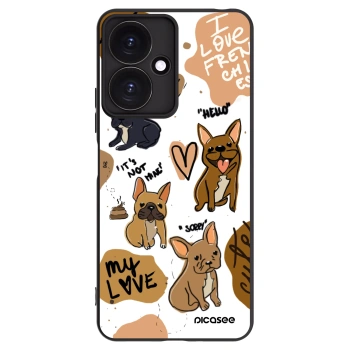 Picasee silikonski črni ovitek za Xiaomi Redmi 13C 5G - Frenchies