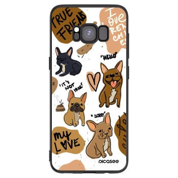 Picasee silikonski črni ovitek za Samsung Galaxy S8 G950F - Frenchies