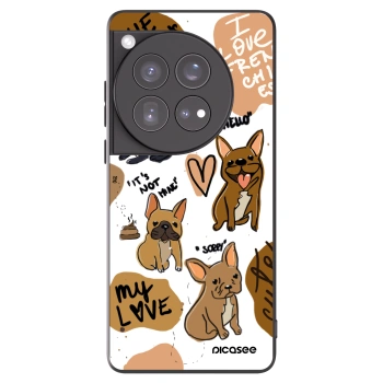 Picasee silikonski črni ovitek za OnePlus 12 5G - Frenchies
