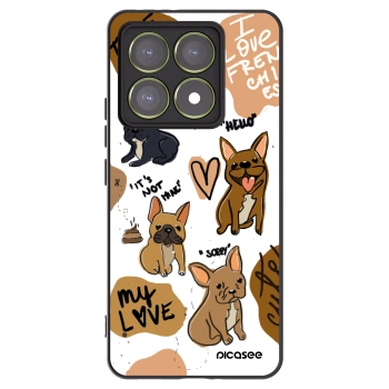 Picasee silikonski črni ovitek za Xiaomi 14T - Frenchies