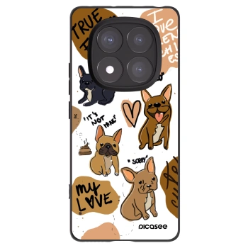 Picasee silikonski črni ovitek za Xiaomi Redmi Note 14 Pro+ 5G - Frenchies