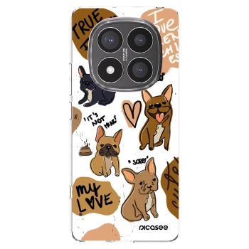 Picasee silikonski prozorni ovitek za Xiaomi Redmi Note 14 Pro+ 5G - Frenchies