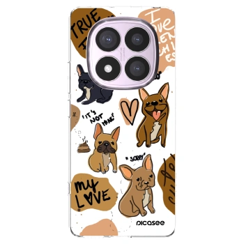 Picasee silikonski prozorni ovitek za Xiaomi Redmi Note 14 Pro 5G - Frenchies