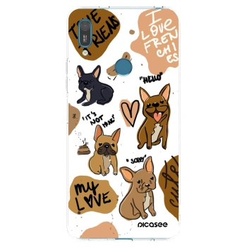 Picasee silikonski prozorni ovitek za Huawei Y7 2019 - Frenchies