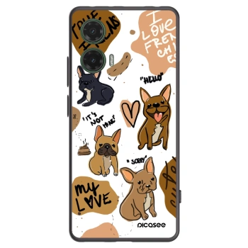 Picasee silikonski črni ovitek za Motorola Moto G35 5G - Frenchies