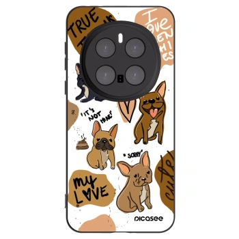 Picasee silikonski črni ovitek za Honor Magic7 Pro 5G - Frenchies