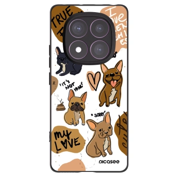Picasee silikonski črni ovitek za Xiaomi Redmi Note 14 Pro 4G - Frenchies