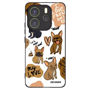 Picasee silikonski črni ovitek za Xiaomi Redmi Note 14 4G - Frenchies