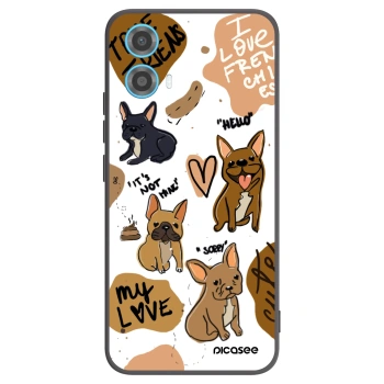 Picasee silikonski črni ovitek za Motorola Moto G34 5G - Frenchies