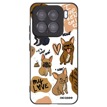 Picasee silikonski črni ovitek za Xiaomi 15 - Frenchies