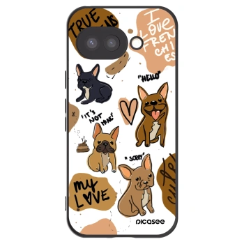 Picasee silikonski črni ovitek za Google Pixel 9a - Frenchies