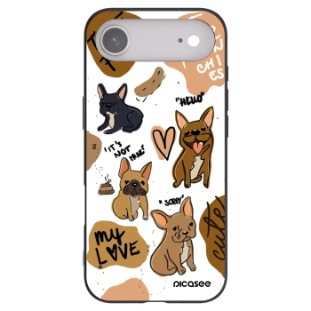 Picasee silikonski črni ovitek za Apple iPhone Air - Frenchies