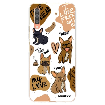 Picasee silikonski prozorni ovitek za Samsung Galaxy A70 A705F - Frenchies