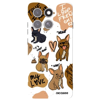 Picasee silikonski črni ovitek za Motorola Edge 60 Pro - Frenchies